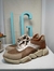 Zapatillas marrones con plateado