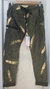 Pantalón gamuza verde con destellos oro y negro