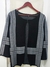Saco de lana negro y gris