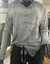 Remera Gris con detalle en broderi negro y letras en plata - comprar online