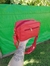 Bandolera líneas c/charol-Roja - comprar online
