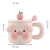 Taza perrito/chancho con tapa y cuchara