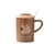 Taza Capibara con tapa en 3D y cuchara