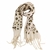 Ruana, bufandon animal print detalle en dorado