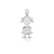 PINGENTE DE MENINA LISO E CRAVEJADO DE ZIRCÔNIAS - comprar online