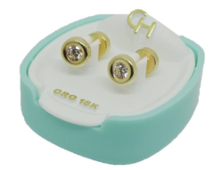 CH 190-02 Abridor Oro 18K (Cubic Zafiro Blanco 5.5mm)