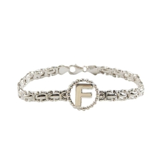 VI-PU 20 Pulseras Iniciales Plata 925 (18 cm)