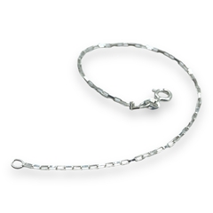 1.2 gr Pulsera Finita Cuadrada Plata Italiana