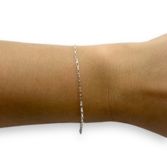 1.2 gr Pulsera Finita Cuadrada Plata Italiana - comprar online