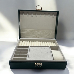 Estuche Premium Grande (24 x 18 cm) - Cuerina Verde Esmeralda (X1 Unidad)