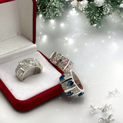 AG-601-PL Anillo Europeo Limitado - Variedad de colores Plata 925 - Regalos Teo