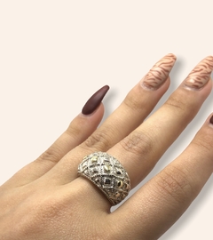 AV 502 Anillo de Diseño Plata y Oro en internet