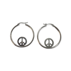3368-40 Aros Argollas Simbolo de la Paz (40 mm) Acero Quirúrgico