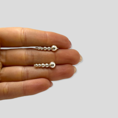 2.2 gr Aros Trepadores Bolitas Plata Italiana - comprar online