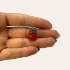 CAR 79 Dije "Lady Di" Piedra Roja (12 mm) Acero Quirúrgico en internet