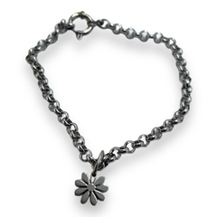 S/C Pulsera con Dije Flor Acero Quirúrgico