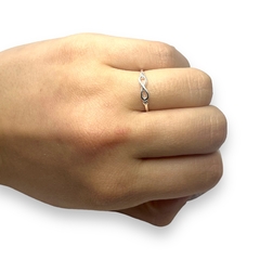 ART-123 Anillo Infinito con Cubics Blancos Plata 925 - comprar online