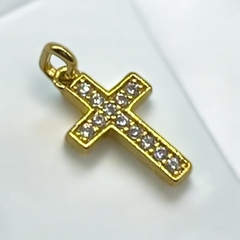1.2 gr Dije Cruz (25 mm) Enchapado en Oro