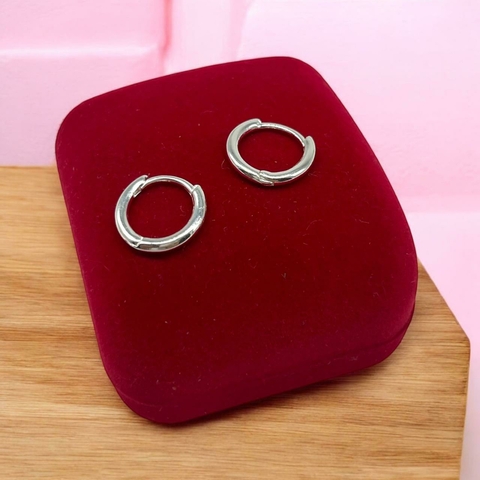 1.4/1.6 gr Aros Cubanos Lisos - Variedad de Medidas - Plata 925 (SIN ESTUCHE)