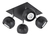 Aplique techo negro gu10x4 bochas 9cm - comprar online