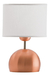 Lámpara Velador V71 Cobre E27 Moderno Pantalla Blanco Ø20cm - comprar online