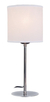 Velador Palito Cromo Pantalla Tela Blanca E27 - comprar online