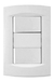 Llave De Luz Armada Sica Línea Life 2 Puntos Blanco