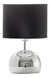 Lámpara Velador V71 Cromo E27 Moderno Pantalla Negra Ø20cm - comprar online