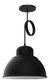 Campana Colgante Media Cazoleta E27 Ø28cm Negro Texturado