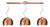Colgante Triple Techo Ø23cm Cobre Satinado E27 Moderno