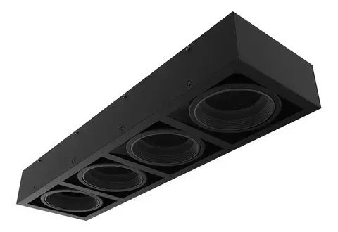Box Aplicar Ar111 Cardanico Techo 4 Luces - NEGRO - comprar online