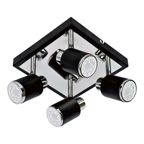 Aplique Julita 4xgu10 techo Negro - comprar online