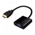 Convertidor Brobotix HDMI macho a VGA Hembra Negro