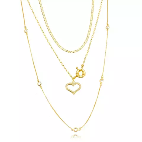 Colar Trio Mix Micro Zircônia