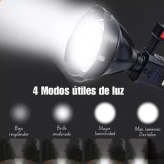 Linterna Reflector Recargable LED COB con Busca Huella USB en internet