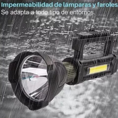 Linterna Reflector Recargable LED COB con Busca Huella USB - comprar online
