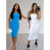 KIT 2 VESTIDOS Midi tomara que caia feminino anarruga várias cores - Belém e cia