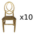 Silla Phoenix Plastica Eventos Lounge Banquete Paquete De 10