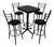 Imagen de Mesa Periquera Con Bancos Restaurante Bar Cafetería 5 Pzas