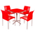 Mesa Con Sillas Para Restaurante Bar Cafetería Cocina Ec75pv en internet