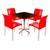 Mesa Con Sillas Para Restaurante Bar Cafetería Cocina Ec75pv - comprar en línea