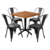 Mesa De Madera Con Sillas Tolix Restaurante Bar Cafetería - comprar en línea