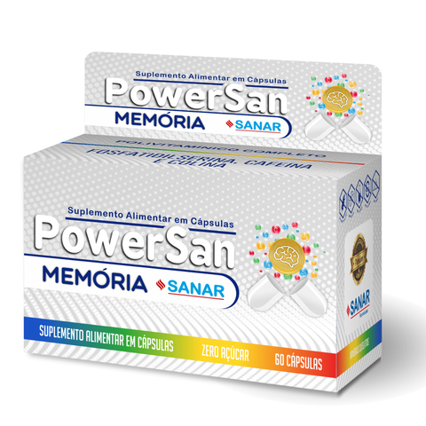PowerSan Memória 60 Cápsulas - Concentração e Energia