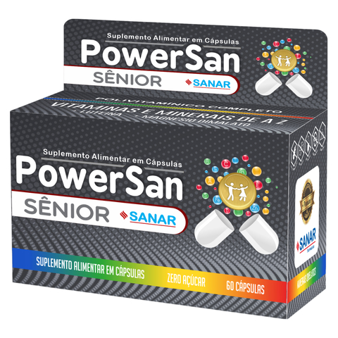 PowerSan Sênior 60 Cápsulas Suplemento para a Terceira Idade