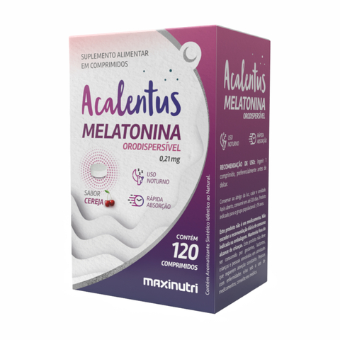 Melatonina (Acalentus) - Orodispersível 120 CP - Maxinutri