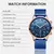 Lige topo marca de luxo nova moda simples relógio para homem azul dial assist m na internet