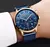 Lige topo marca de luxo nova moda simples relógio para homem azul dial assist m na internet