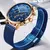 Lige topo marca de luxo nova moda simples relógio para homem azul dial assist m - UAU Você