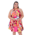 Vestido Curto Floral Frente Única Decote Halter Amarração Estampado Com Bojo (007vestviscosecurto) - UAU Você