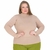 Blusa Feminina Cacharrel Gola Redonda Básica Segunda Pele Cor:Bege;Tamanho:G4 (155cachaviscolycbegeG4)